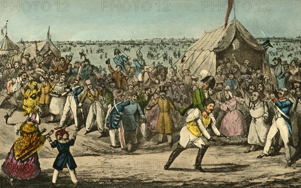 'Sporting in France- Mr. Jorrocks beats the Baron for Speed', 1838. Artist: Henry Thomas Alken.