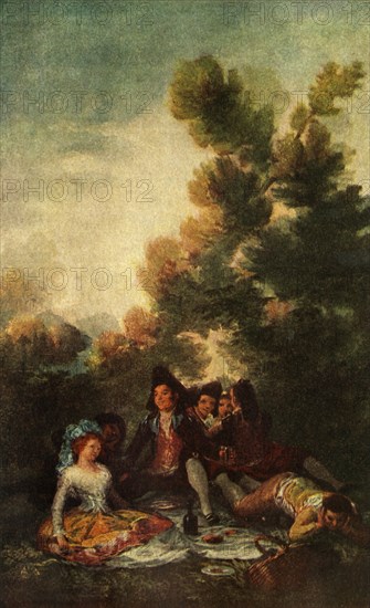 'The Picnic', 1785-1790, (1938). Artist: Francisco Goya.