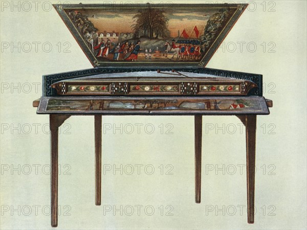 'Seventeenth century dulcimer from H. Boddington's collection', 1948. Artist: Unknown.