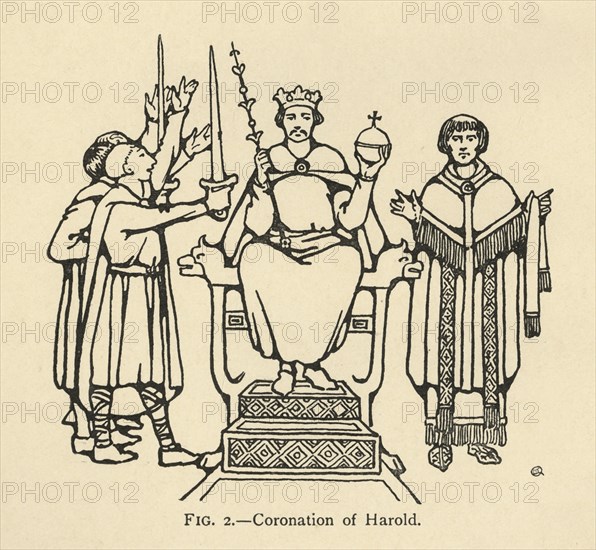 'Coronation of Harold', (1931). Artist: Charles Henry Bourne Quennell.