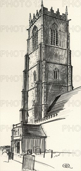 'A Perpendicular Church Tower, Winterton, Norfolk', (1931). Artist: Charles Henry Bourne Quennell.