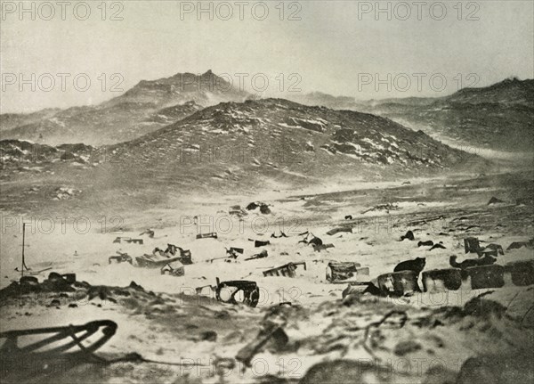 'The Start of a Blizzard at the Winter Quarters', c1908, (1909).  Artist: Unknown.