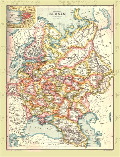 Map of Russia, 1902.  Creator: Unknown.