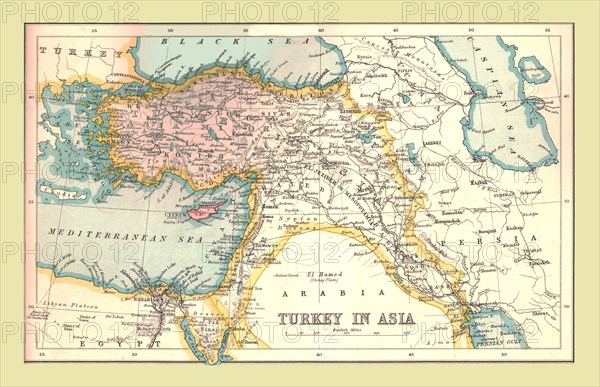 Map of Turkey in Asia, 1902. Creator: Unknown.