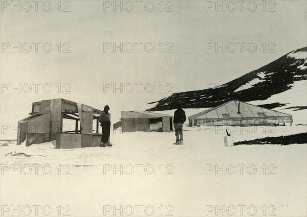 'The Winter Quarters of the Discovery Expedition at Hut Point', c1908, (1909). Artist: Unknown.