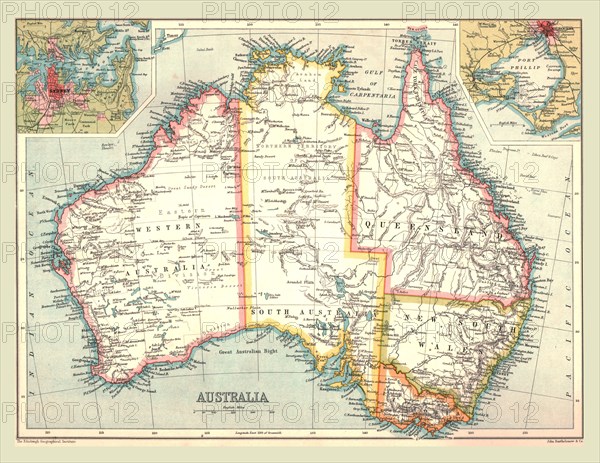 Map of Australia, 1902. Creator: Unknown.