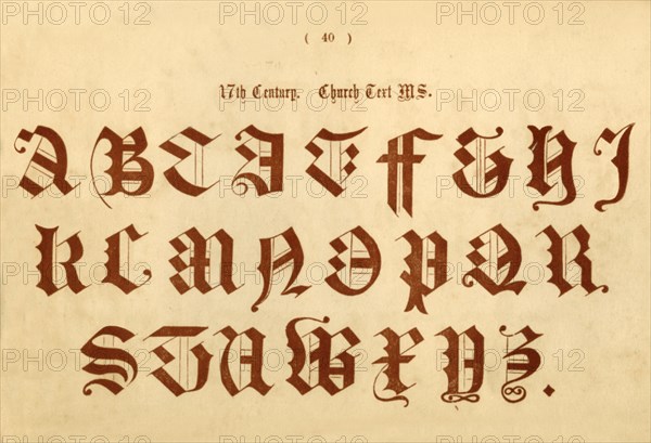 '17th Century. Church Text MS.', 1862. Artist: Unknown.