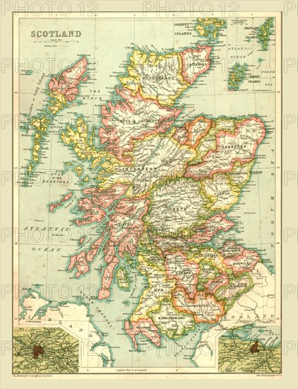 Map of Scotland, 1902.  Creator: Unknown.