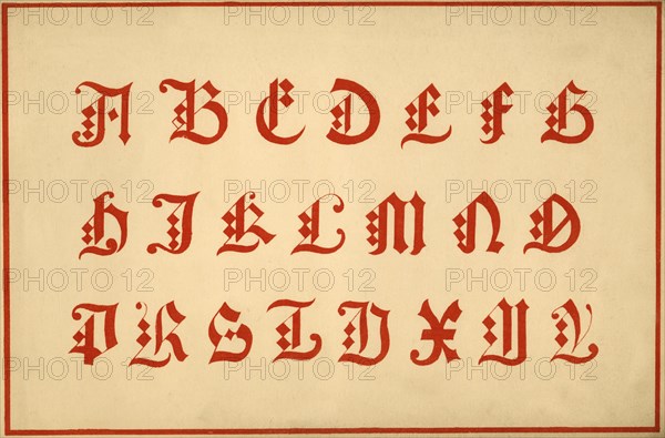 Alphabet, letters A-Z, upper case. Artist: Unknown.