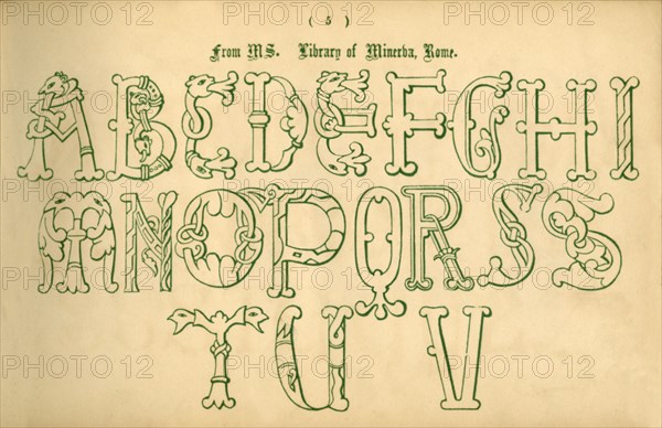 'From MS. Library of Minerva, Rome', 1862. Artist: Unknown.