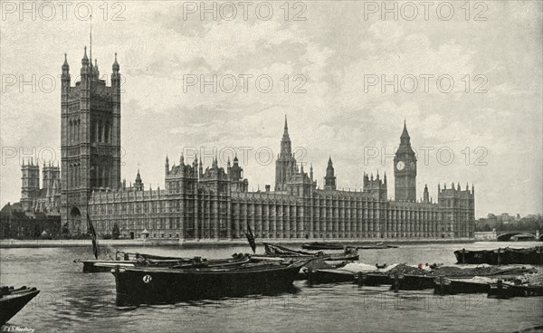 'The Houses of Parliament', (c1897). Artist: E&S Woodbury.