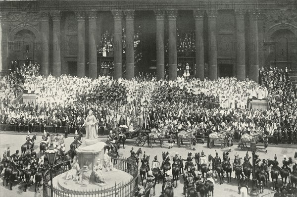 'The Ceremony at St. Paul's', London, 1897. Artist: E&S Woodbury.