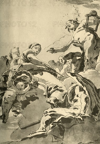 'Apollo, the Muses and Chronos', c1730, (1928). Artist: Giovanni Battista Tiepolo.