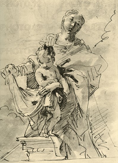 'Madonna and Child', mid 18th century, (1928). Artist: Giovanni Battista Tiepolo.