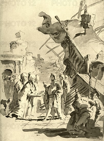 'Capitulation of a Town', mid 18th century, (1928). Artist: Giovanni Battista Tiepolo.