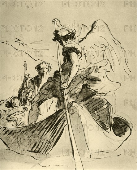 'Flight into Egypt', mid 18th century, (1928). Artist: Giovanni Battista Tiepolo.