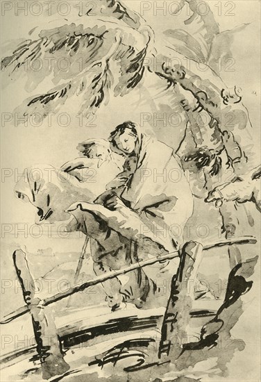 'Flight into Egypt', before 1752, (1928). Artist: Giovanni Battista Tiepolo.