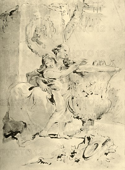 'Young Woman and Boy', mid 18th century, (1928). Artist: Giovanni Battista Tiepolo.