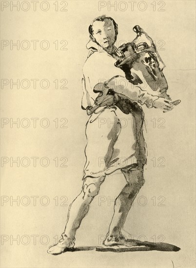 'Youth with Amphora', mid 18th century, (1928). Artist: Giovanni Battista Tiepolo.