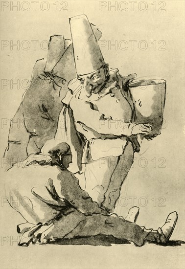 'Pulcinelli', mid 18th century, (1928). Artist: Giovanni Battista Tiepolo.