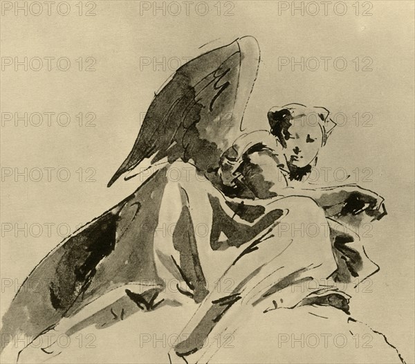 'Angel', c1753-1762, (1928). Artist: Giovanni Battista Tiepolo.