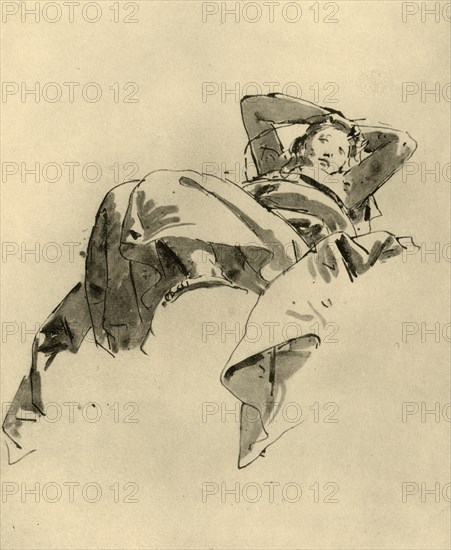 'Woman resting', mid 18th century, (1928). Artist: Giovanni Battista Tiepolo.
