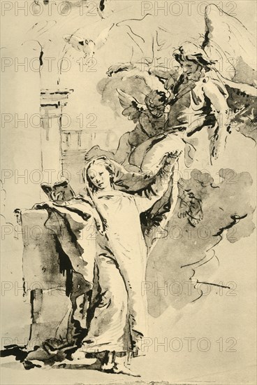 'The Annunciation', mid 18th century, (1928). Artist: Giovanni Battista Tiepolo.