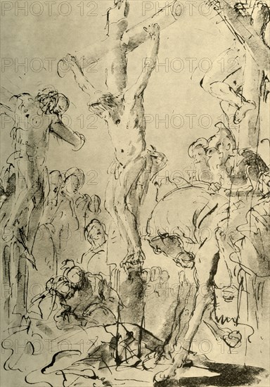 'Crucifixion', mid 18th century, (1928). Artist: Giovanni Battista Tiepolo.