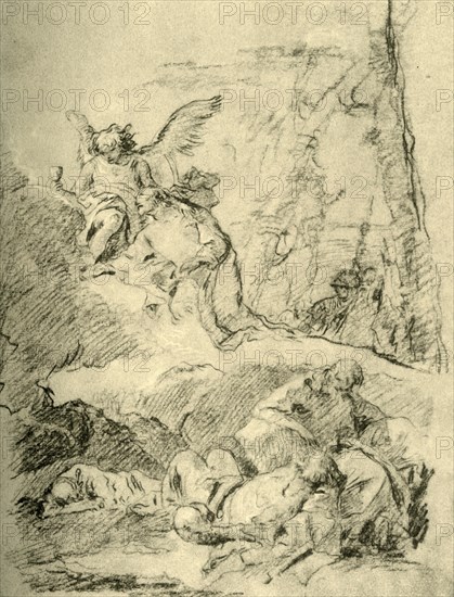 'Christ on the Mount of Olives', mid 18th century, (1928). Artist: Giovanni Battista Tiepolo.