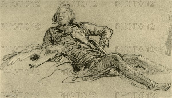 'Officer resting', 1752-1753, (1928). Artist: Giovanni Battista Tiepolo.