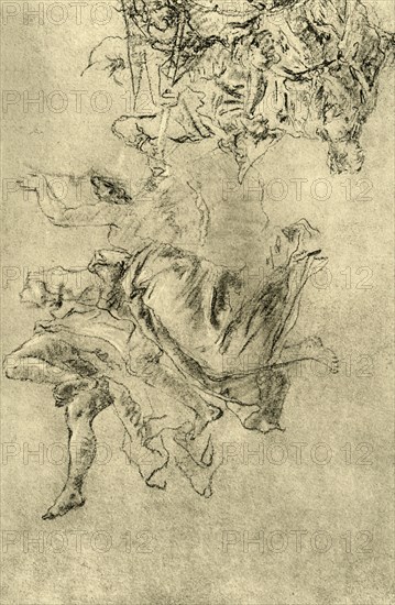 'Hovering Geniuses', 1752-1753, (1928). Artist: Giovanni Battista Tiepolo.