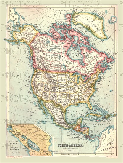 Map of North America, 1902. Creator: Unknown.