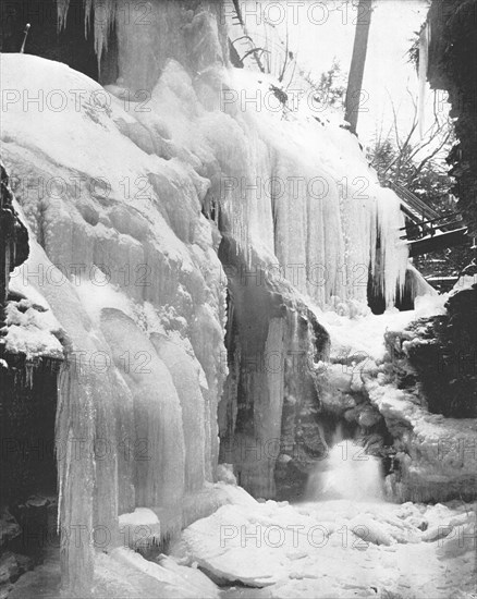 Rainbow Falls in Winter, Watkins Glen, New York State, USA, c1900. Creator: Unknown.