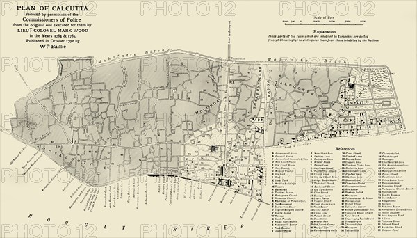 'Plan of Calcutta', 1925. Creator: Unknown.