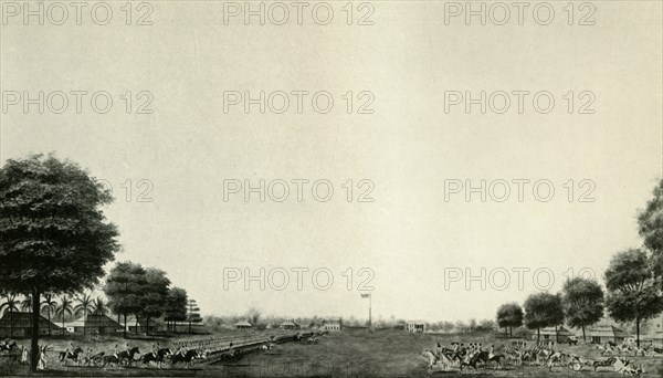 'Lord Wellesley Reviewing the Body Guard at Ballygunje', c1770, (c19250. Creator: Unknown.