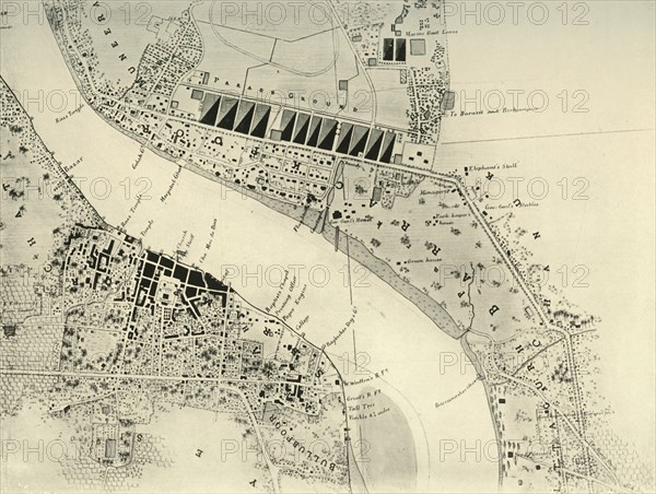 'Barrackpore Park and Cantonment, 1841', (1925). Creator: Unknown.