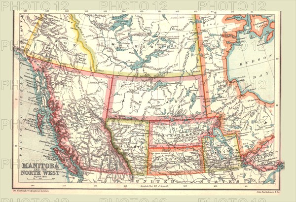 Map of Manitoba and the North West, 1902.  Creator: Unknown.