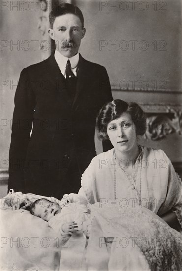'H.R.H. Princess Mary & Viscount Lascelles with their Son, George Henry Hubert Lascelles', 1923. Creator: Unknown.