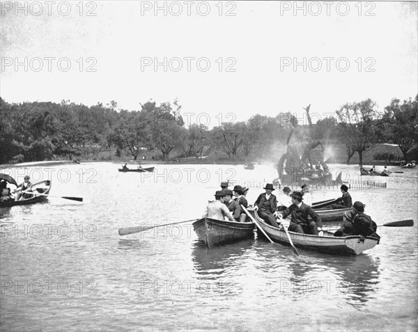 Lake in Wade Park, Cleveland, Ohio, USA, c1900.  Creator: Unknown.