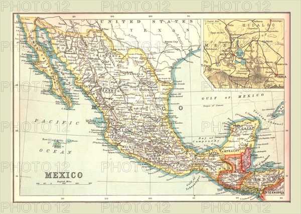 Map of Mexico, 1902. Creator: Unknown.