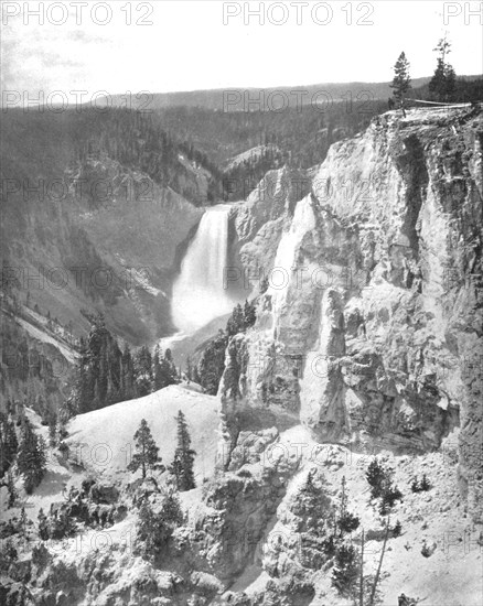 Lower Falls of the Yellowstone, Wyoming, USA, c1900.  Creator: Unknown.