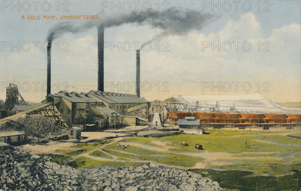 'A Gold Mine, Johannesburg', early 20th century. Creator: Unknown.