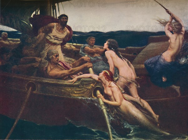 'Ulysses and the Sirens', 1909, (c1950). Creator: Herbert James Draper.