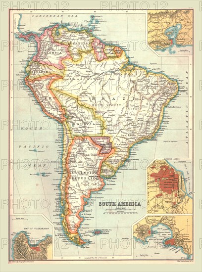 Map of South America, 1902. Creator: Unknown.