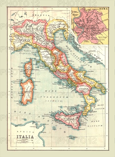 Map of 'Italia', (1902). Creator: Unknown.