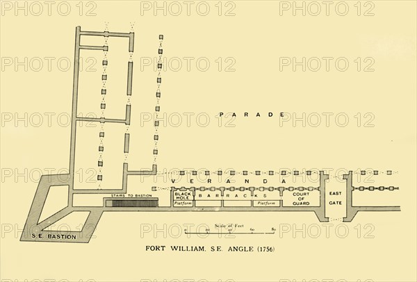 'Fort William, S.E. Angle, 1756', (1925). Creator: Unknown.