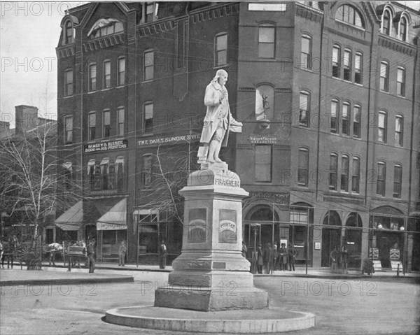 Franklin Statue, Washington DC, USA, c1900. Creator: Unknown.