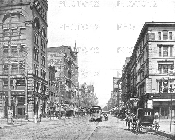 Broadway, North from Chestnut Street, St. Louis, Missouri, USA, c1900. Creator: Unknown.
