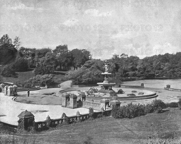 Bethesda Fountain, Central Park, New York, USA, c1900.  Creator: Unknown.