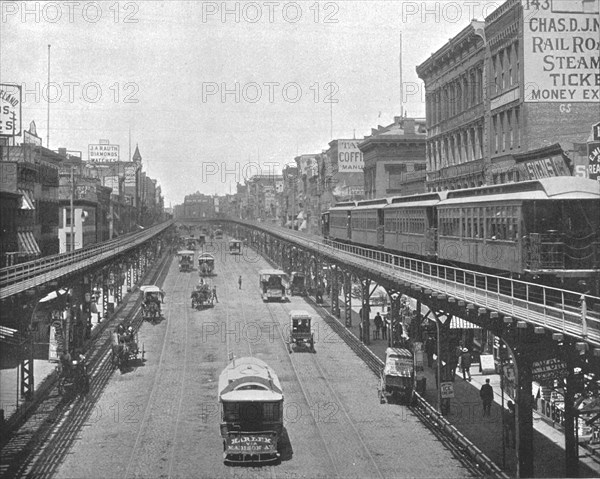 The Bowery, looking north, New York, USA, c1900.  Creator: Unknown.